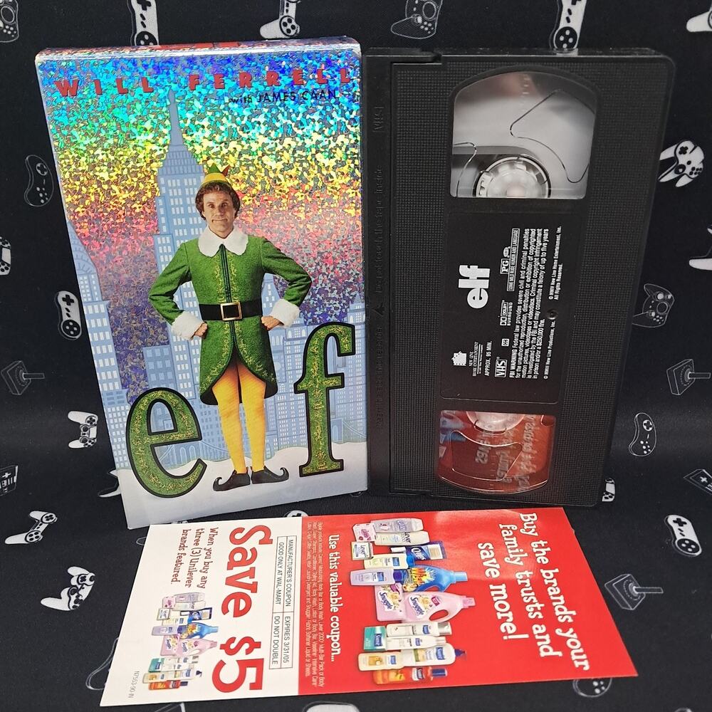 Elf (VHS, 2004) New Line Home Entertainment - Will Ferrell & James Caan